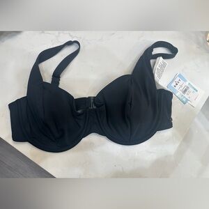 Roxy black underwire bikini top.